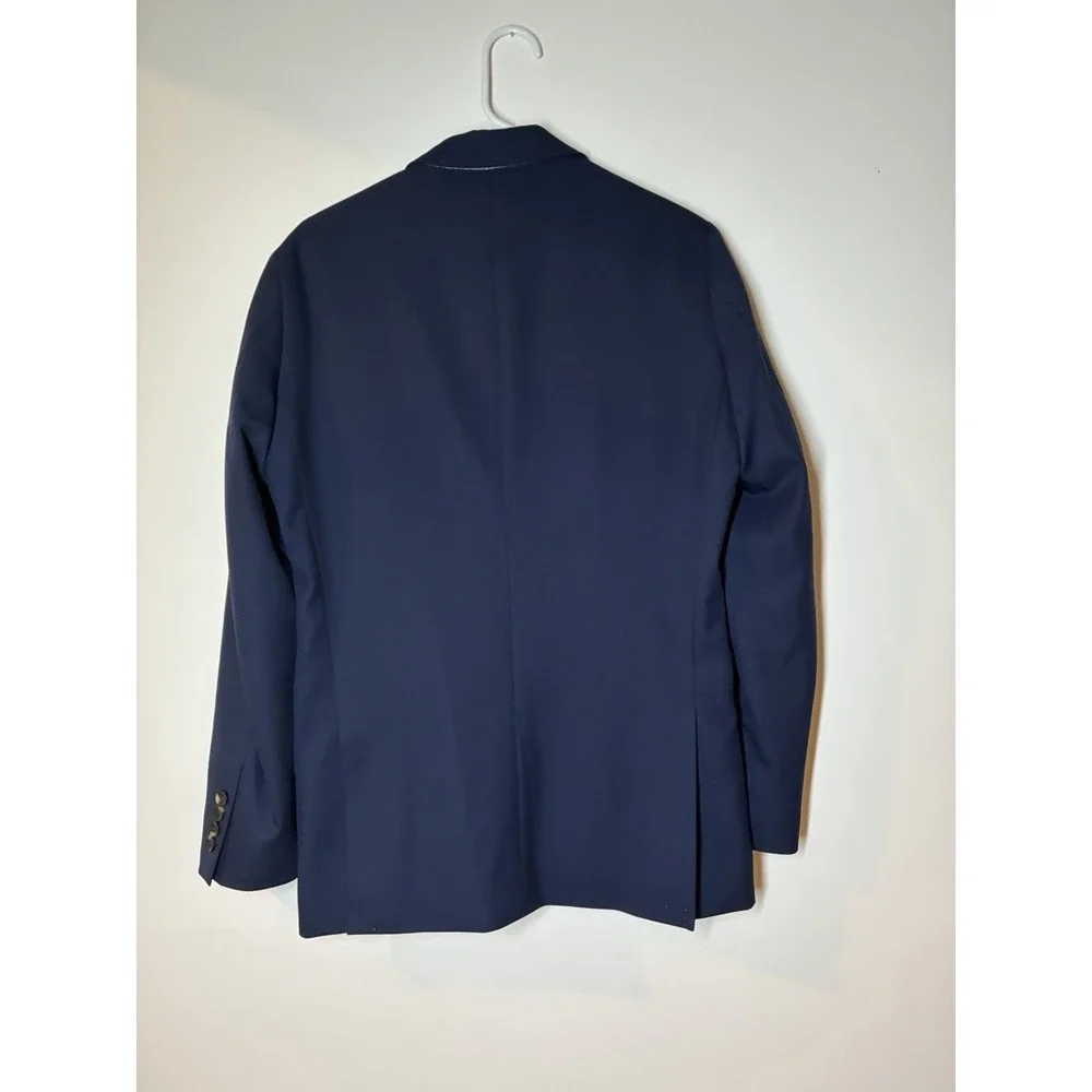 Haggar Slim 365 Lifestyle Active Flex Moisture Wick Performance Suit Navy 36R